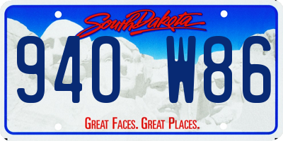 SD license plate 94OW86