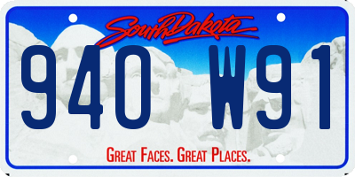 SD license plate 94OW91