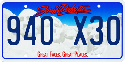 SD license plate 94OX30