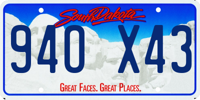 SD license plate 94OX43
