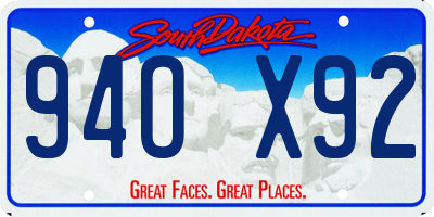 SD license plate 94OX92