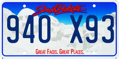 SD license plate 94OX93