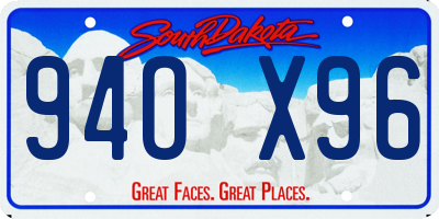 SD license plate 94OX96