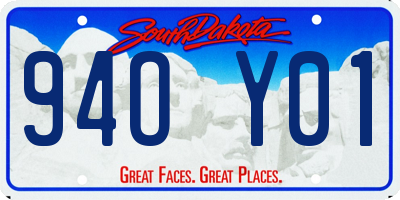 SD license plate 94OY01