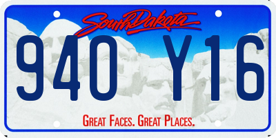 SD license plate 94OY16