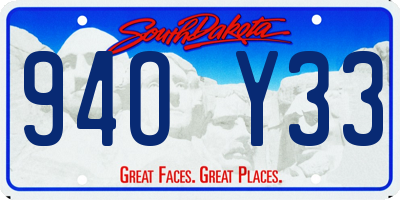 SD license plate 94OY33