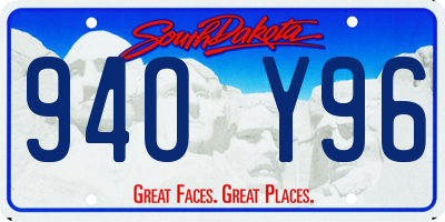 SD license plate 94OY96