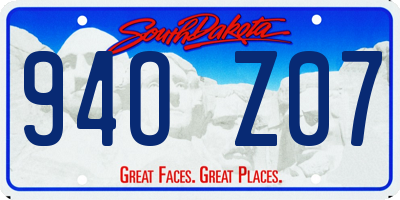 SD license plate 94OZ07