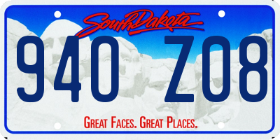 SD license plate 94OZ08