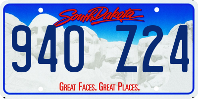 SD license plate 94OZ24