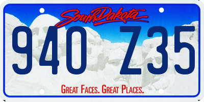SD license plate 94OZ35