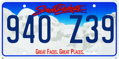 SD license plate 94OZ39