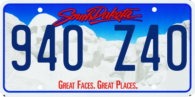SD license plate 94OZ40