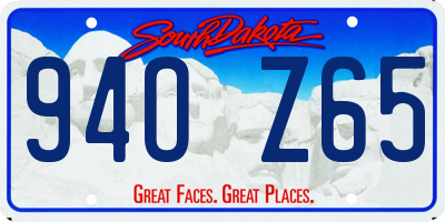 SD license plate 94OZ65