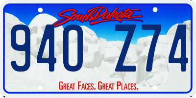 SD license plate 94OZ74