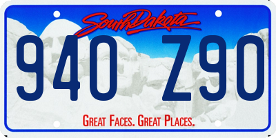 SD license plate 94OZ90