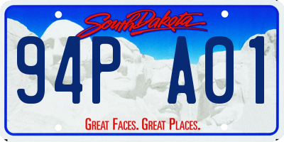 SD license plate 94PA01