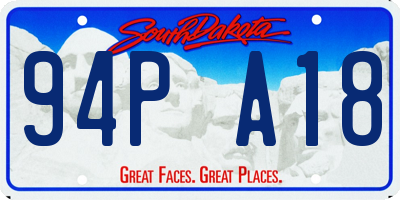 SD license plate 94PA18