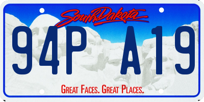 SD license plate 94PA19