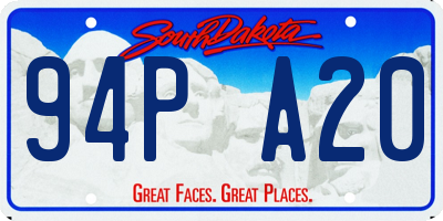SD license plate 94PA20