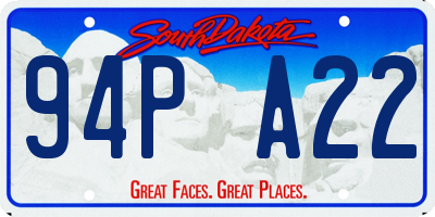 SD license plate 94PA22