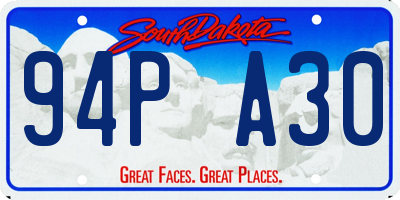 SD license plate 94PA30