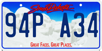 SD license plate 94PA34