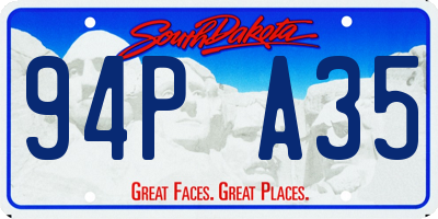 SD license plate 94PA35