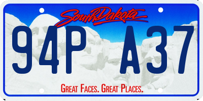 SD license plate 94PA37