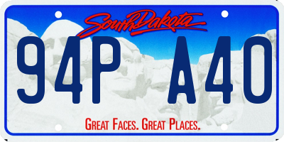 SD license plate 94PA40