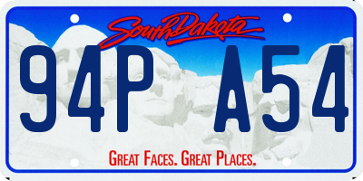 SD license plate 94PA54