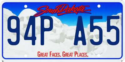 SD license plate 94PA55