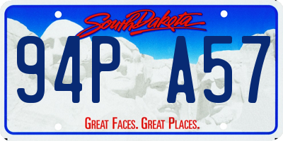 SD license plate 94PA57