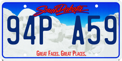 SD license plate 94PA59