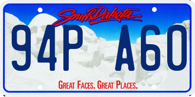 SD license plate 94PA60