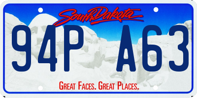 SD license plate 94PA63