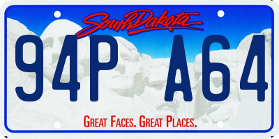 SD license plate 94PA64