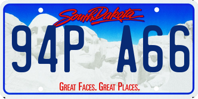 SD license plate 94PA66