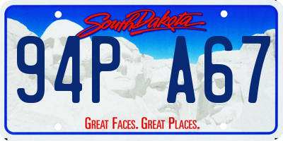 SD license plate 94PA67