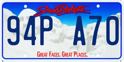 SD license plate 94PA70
