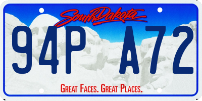 SD license plate 94PA72