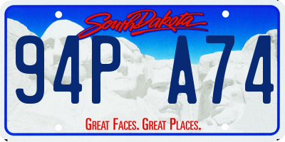 SD license plate 94PA74