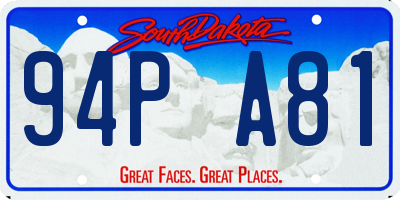 SD license plate 94PA81