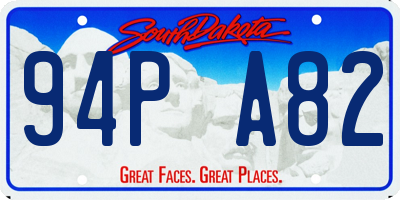 SD license plate 94PA82