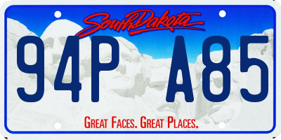 SD license plate 94PA85