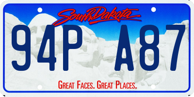 SD license plate 94PA87