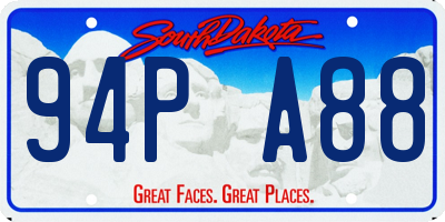 SD license plate 94PA88
