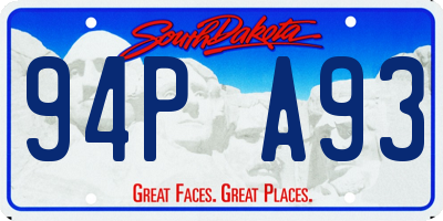 SD license plate 94PA93