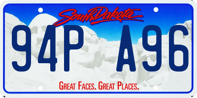SD license plate 94PA96