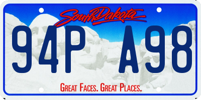 SD license plate 94PA98